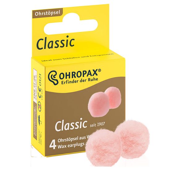 Slika Ohropax Classic, voščeni čepki za ušesa (4 čepki)