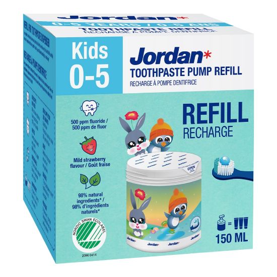 Slika Jordan Kids, zobna pasta za otroke 0-5 let (1000 ppm F) - 50 ml