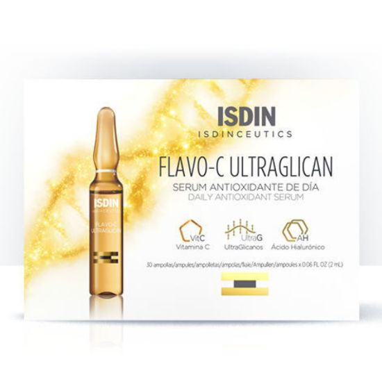 Slika ISDIN Isdinceutics Flavo-C Ultraglican, dnevni antioksidacijski serum - ampule (30 x 2 ml)