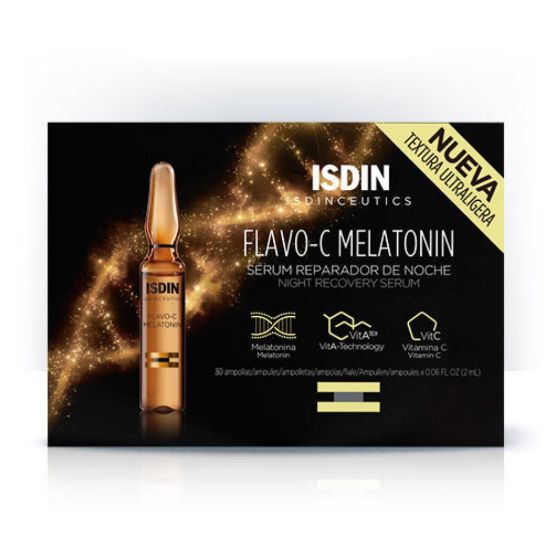Slika ISDIN Isdinceutics Flavo-C Melatonin, nočni obnovitveni serum - ampule (30 x 2 ml)