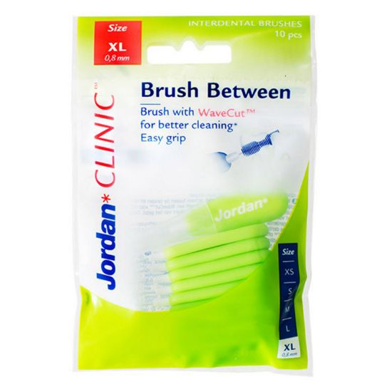 Slika Jordan Brush Between - Zelena, 0,8 mm (10 medzobnih ščetk)