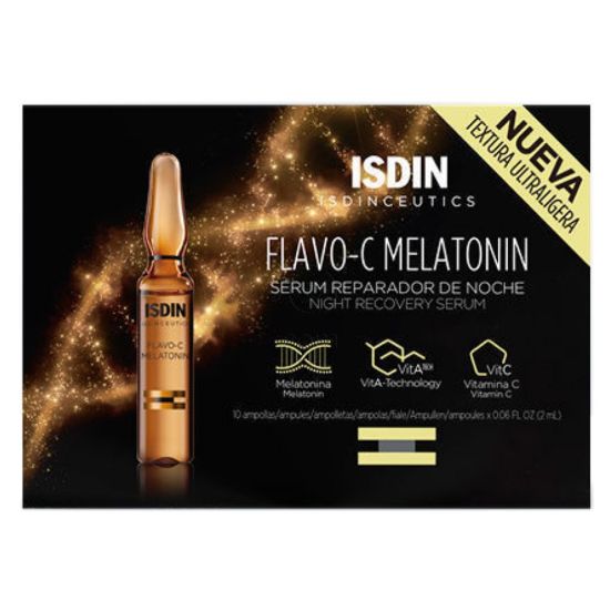 Slika ISDIN Isdinceutics Flavo-C Melatonin, nočni obnovitveni serum - ampule (10 x 2 ml)