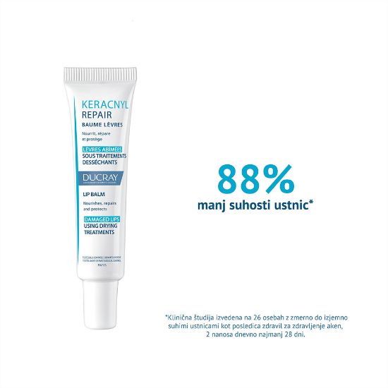 Slika Ducray Keracnyl Repair, balzam za ustnice (15 ml)