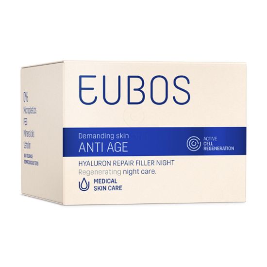 Slika Eubos Anti-Age Hyaluron repair Filler Night, nočna krema (50 ml)