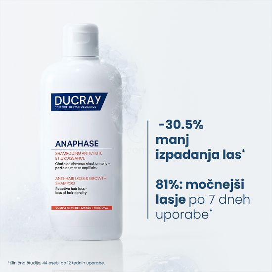 Slika Ducray Anaphase, šampon proti izpadanju las in za rast las (400 ml)