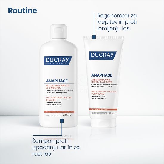 Slika Ducray Anaphase, šampon proti izpadanju las in za rast las (400 ml)