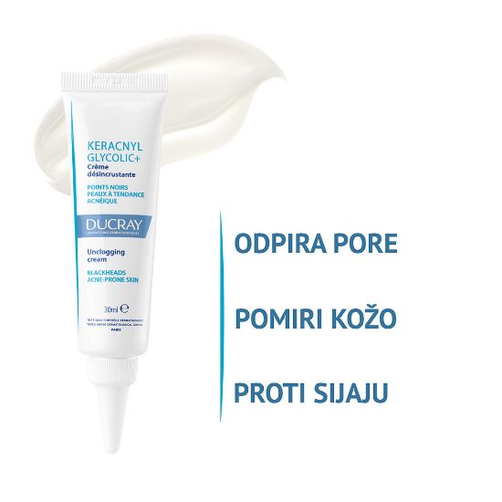 Slika Ducray Keracnyl Glycolic+, krema za odpiranje por (30 ml)