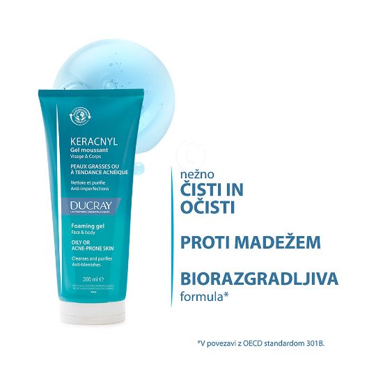 Slika Ducray Keracnyl, peneči gel (200 ml)