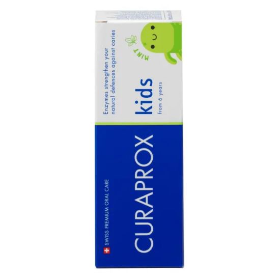 Slika Curaprox kids, otroška zobna pasta z okusom mete - 1450 ppm F (60 ml)