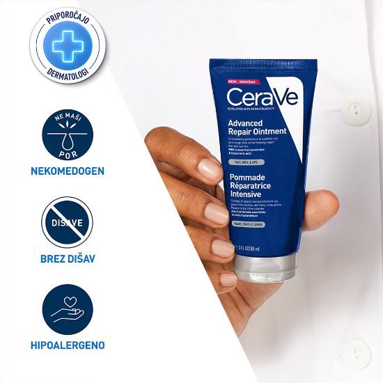 Slika CeraVe Advanced Repair Ointment za obnovo suhe ter hrapave kože (50 ml)