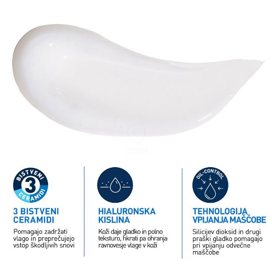 Slika CeraVe, vlažilna gel krema za mastno kožo (52 ml)