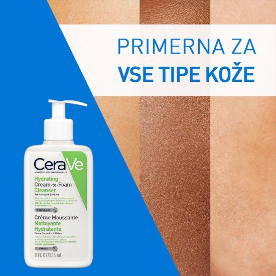 Slika CeraVe, vlažilna kremno-penasta čistilna emulzija (236 ml)