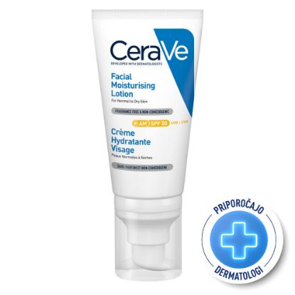 Slika CeraVe SPF 50, vlažilna nega za obraz za normalno do suho kožo (52 ml)