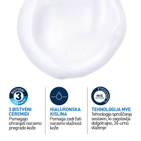 Slika CeraVe, vlažilna čistilna emulzija za obraz za normalno do suho kožo (1000 ml)