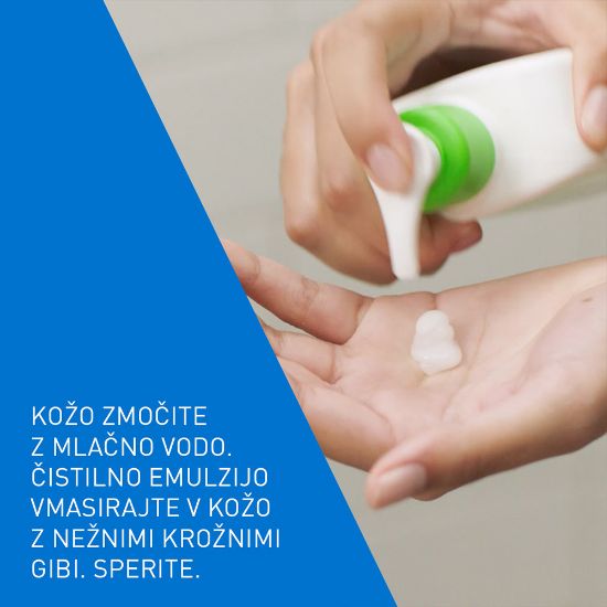 Slika CeraVe, vlažilna čistilna emulzija za obraz za normalno do suho kožo (473 ml)