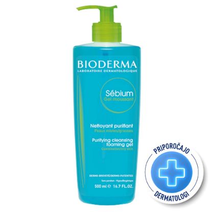 Slika Bioderma Sebium, peneči gel za čiščenje kože (500 ml)