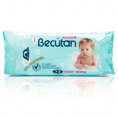 Slika Becutan otroški čistilni robčki - 72 kosov