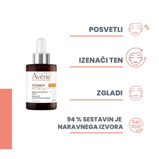 Slika Avene Vitamin Activ Cg, korektivni serum za sijaj kože (30 ml)