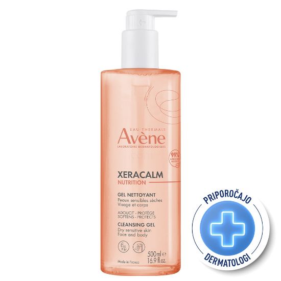Slika Avene XeraCalm Nutrition, vlažilni gel za čiščenje (500 ml)