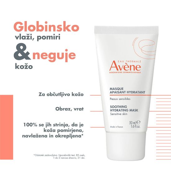 Slika Avene, pomirjujoča maska za vlaženje kože (50 ml)