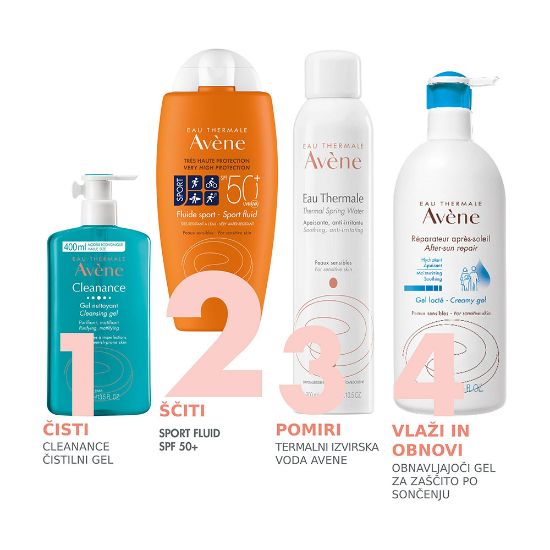 Slika Avene Sun Sport Fluid, zelo visoka zaščita pred soncem - ZF50+ (100 ml)