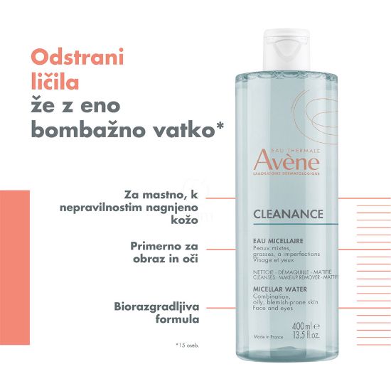 Slika Avene Cleanance, micelarna voda (400 ml)