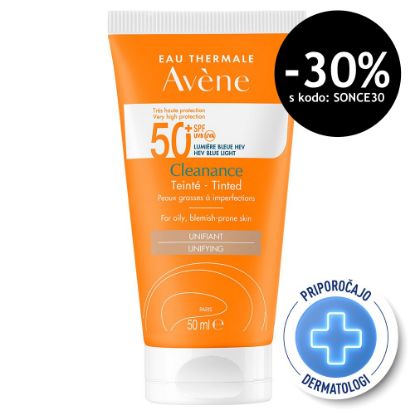 Slika Avene Sun Cleanance, obarvana krema - zelo visoka zaščita - ZF50+ (50 ml)