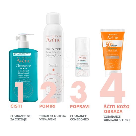 Slika Avene Sun Cleanance, obarvana krema - zelo visoka zaščita - ZF50+ (50 ml)