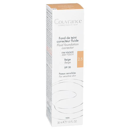 Slika Avene Couvrance, korektivni tekoči puder 2.5 bež (30 ml)
