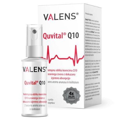Slika Valens Quvital Q10, pršilo z okusom ananasa (27 ml)