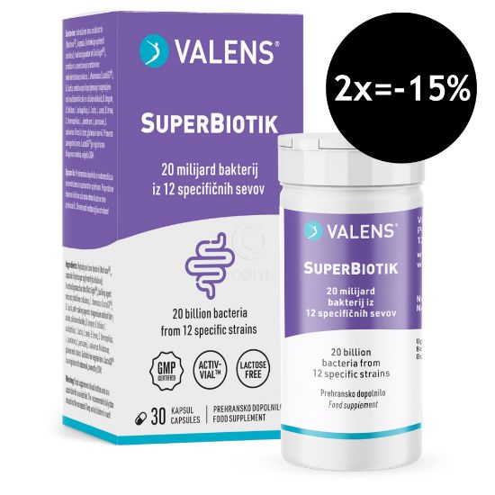 Slika Valens SuperBiotik, kapsule (30 kapsul)