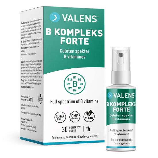 Slika Valens B Kompleks Forte, ustno pršilo (25 ml)