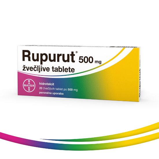 Slika Rupurut 500 mg, žvečljive tablete (20 žvečljivih tablet)