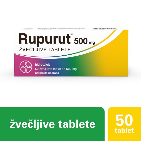 Slika Rupurut 500 mg, žvečljive tablete (50 žvečljivih tablet)