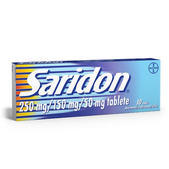 Slika Saridon 250 mg/150 mg/50 mg, tablete (10 tablet)