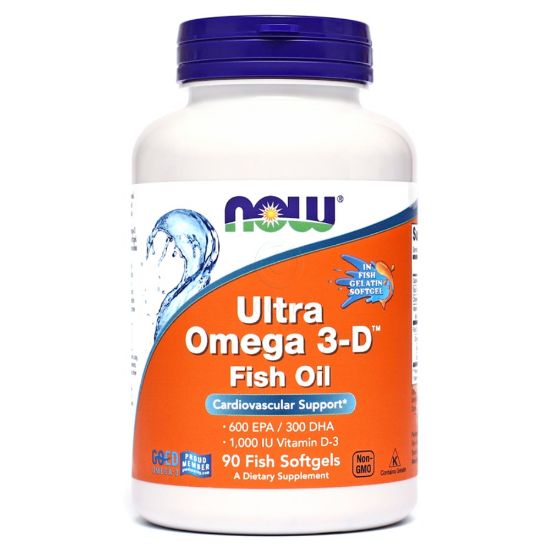 Slika NOW Ultra Omega 3-D (90 mehkih kapsul)