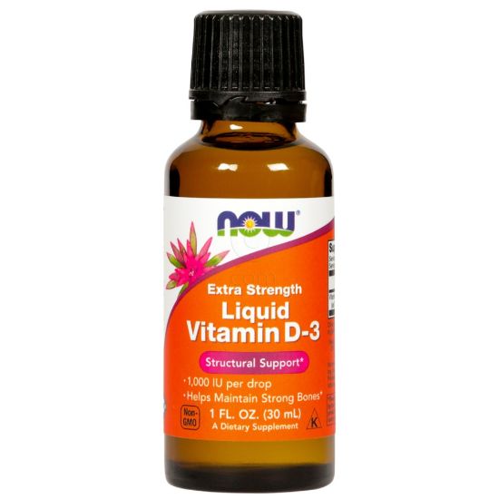 Slika NOW Vitamin D3 25 µg/1000 IE (30 ml)