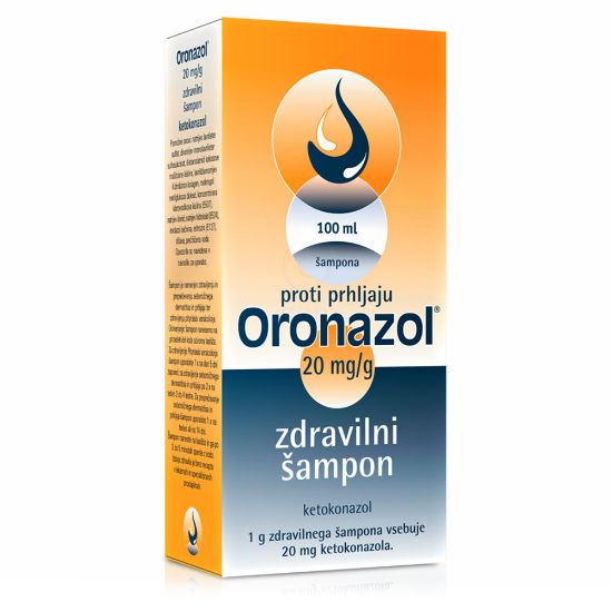 Slika Oronazol 20 mg/g, zdravilni šampon (100 ml)