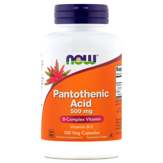 Slika NOW Pantotenska kislina 500 mg (100 kapsul)