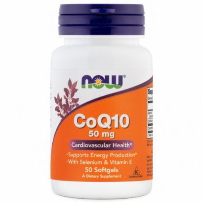 Slika NOW Koencim Q10 50 mg + Omega3, kapsule - paket