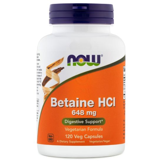 Slika NOW Betaine HCl (120 kapsul)