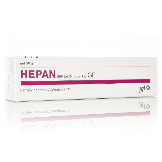 Slika Hepan 500 i.e./5 mg v 1g, gel (50 g)