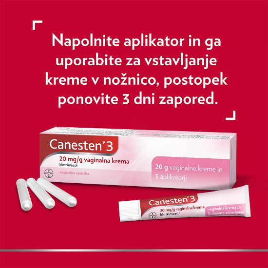 Slika Canesten3 20 mg/g vaginalna krema (20 g)