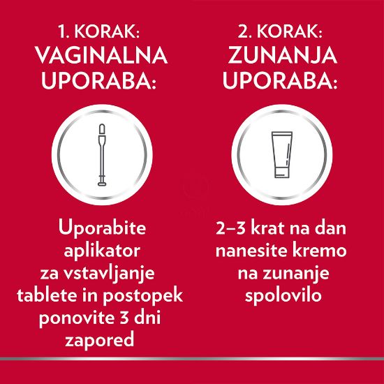 Slika Canesten 3 set, 200 mg vaginalne tablete in 10 mg/g krema (3 globule + 20 g kreme)