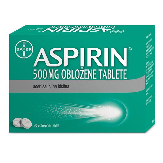Slika Aspirin 500 mg, obložene tablete (20 tablet)
