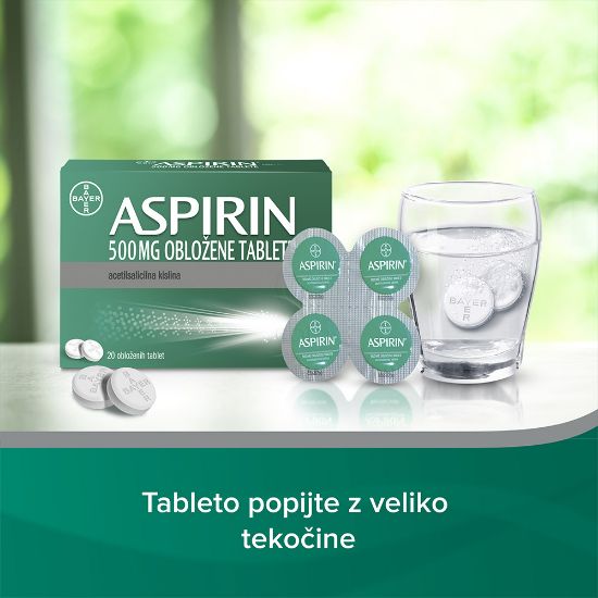 Slika Aspirin 500 mg, obložene tablete (20 tablet)
