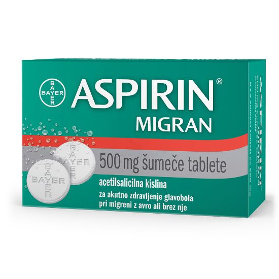 Slika Aspirin migran 500 mg, šumeče tablete (12 tablet)