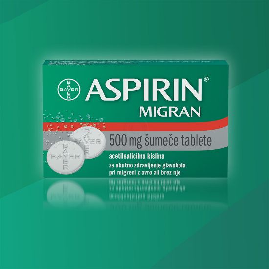 Slika Aspirin migran 500 mg, šumeče tablete (12 tablet)
