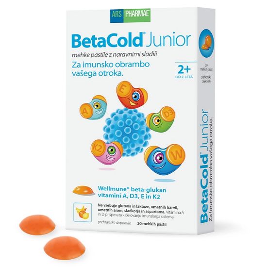 Slika BetaCold Junior, mehke pastile za otroke (30 pastil)
