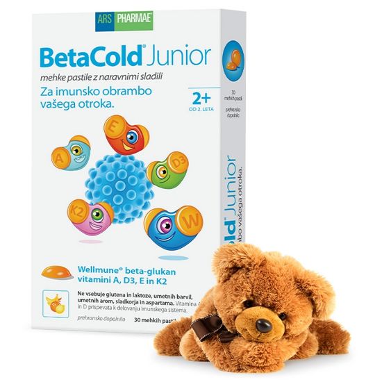 Slika BetaCold Junior, mehke pastile za otroke (30 pastil)